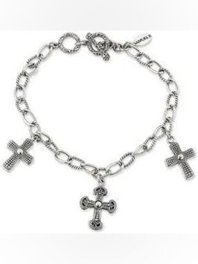 SAMUEL B. Silver Cross Bracelet In Multi